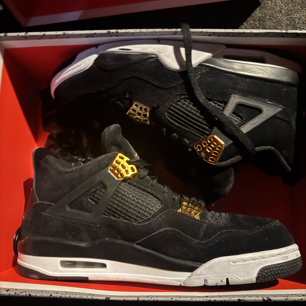 Jordan Black and Gold Sneakers